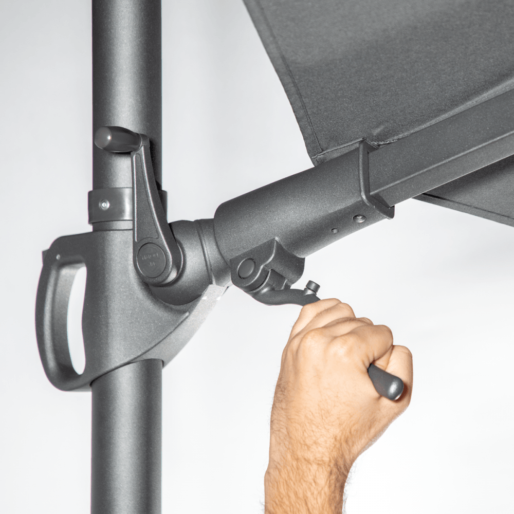 Dellonda Cantilever Parasol with 360 Rotation, Tilt & Cover 3m - Grey Model No- DG267
