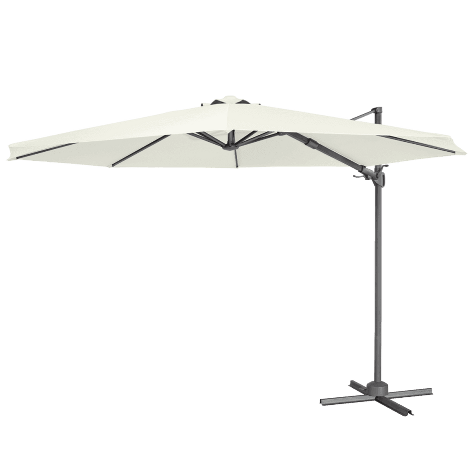 Dellonda Cantilever Parasol with 360 Rotation, Tilt & Cover 3m - Cream Model No- DG268