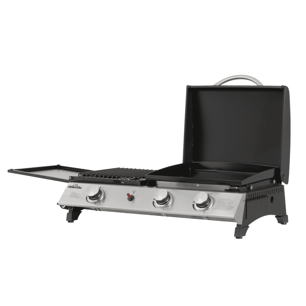 Dellonda 3 Burner Stainless Steel Portable Gas Plancha/Grill 8.5kW Model No- DG276