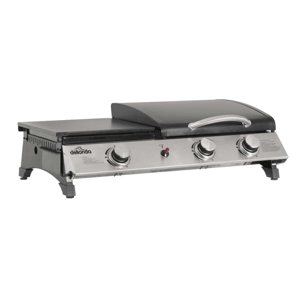 Dellonda 3 Burner Stainless Steel Portable Gas Plancha/Grill 8.5kW Model No- DG276