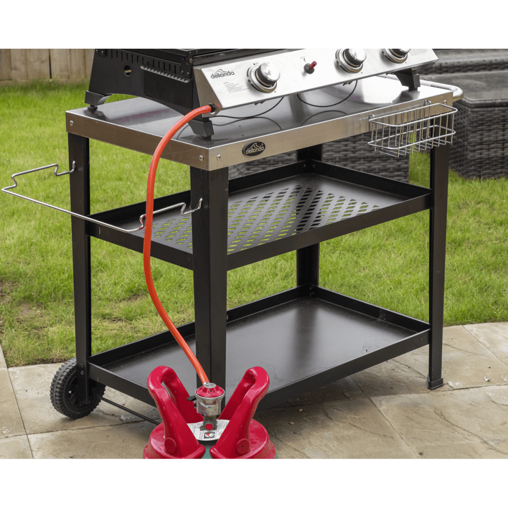 Dellonda 3 Burner Stainless Steel Portable Gas Plancha/Grill 8.5kW Model No- DG276