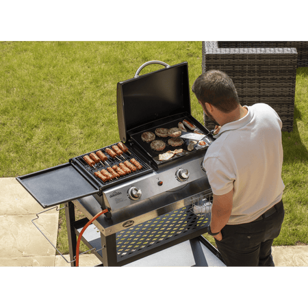 Dellonda 3 Burner Stainless Steel Portable Gas Plancha/Grill 8.5kW Model No- DG276