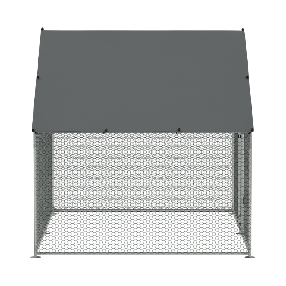 Dellonda Walk-In Galvanized Steel Chicken Run with Roof Cover & PVC Coated Chicken Wire Model No- DG278