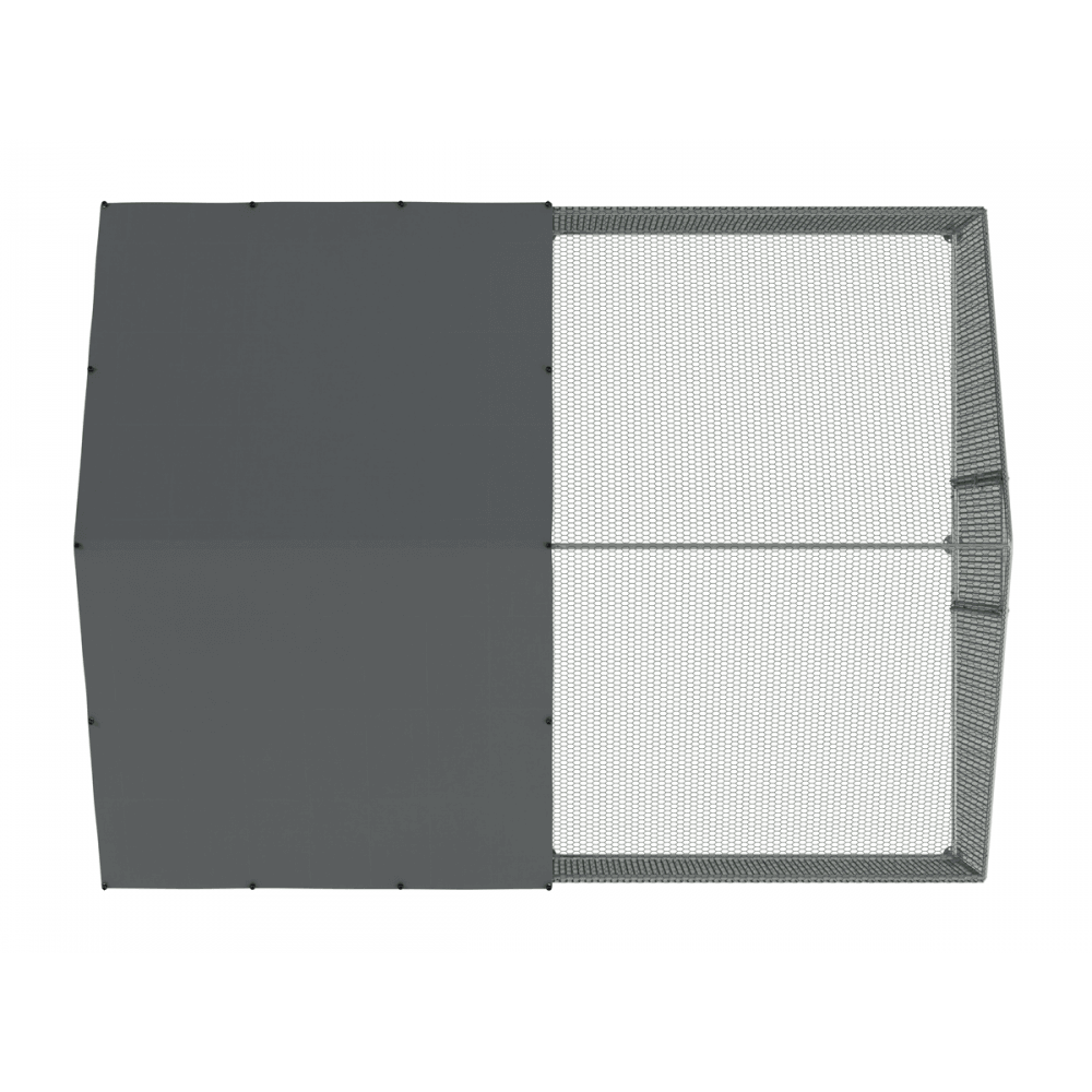 Dellonda Walk-In Galvanized Steel Chicken Run with Roof Cover & PVC Coated Chicken Wire Model No- DG279