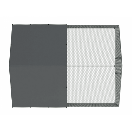 Dellonda Walk-In Galvanized Steel Chicken Run with Roof Cover & PVC Coated Chicken Wire Model No- DG279