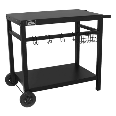 Dellonda Plancha Trolley with Utensil Holder - Black Model No- DG45