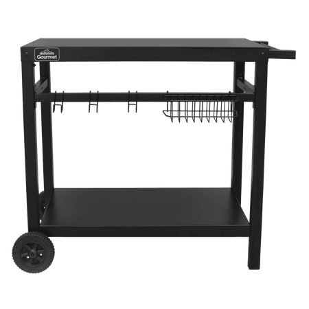 Dellonda Plancha Trolley with Utensil Holder - Black Model No- DG45