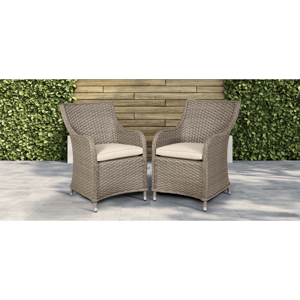 Dellonda Chester Rattan Wicker Outdoor Garden Dining Chairs 2pc Model No- DG64