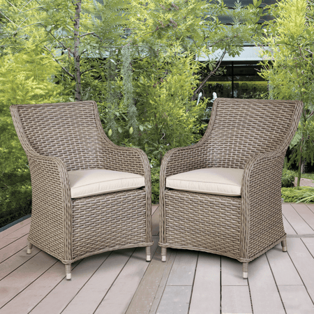 Dellonda Chester Rattan Wicker Outdoor Garden Dining Chairs 2pc Model No- DG64