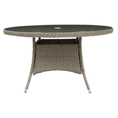 Dellonda Chester Rattan Wicker Round Outdoor Dining Table with Tempered Glass Top Model No- DG67