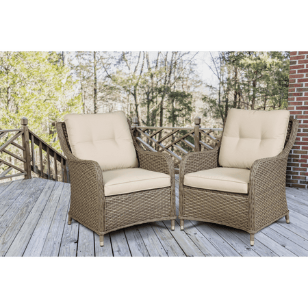 Dellonda Chester Rattan Wicker Outdoor Armchairs 2pc Model No- DG69