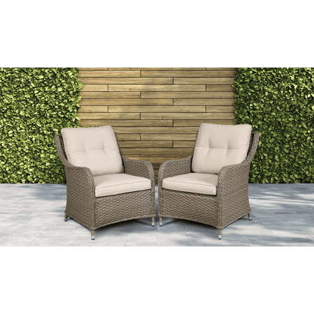 Dellonda Chester Rattan Wicker Outdoor Armchairs 2pc Model No- DG69