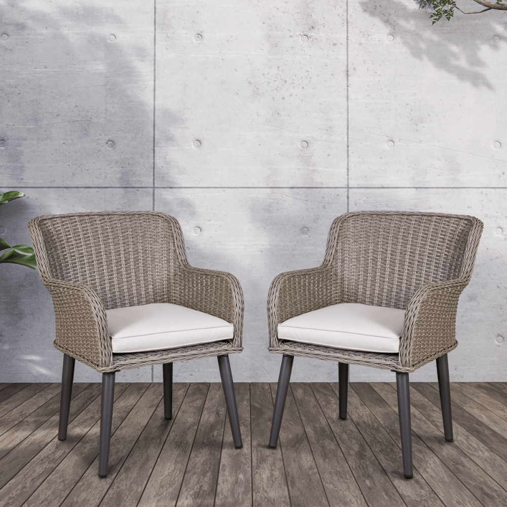 Dellonda Buxton Rattan Wicker Outdoor Chairs Set 2pc Model No- DG76