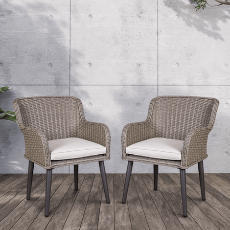 Dellonda Buxton Rattan Wicker Outdoor Chairs Set 2pc Model No- DG76