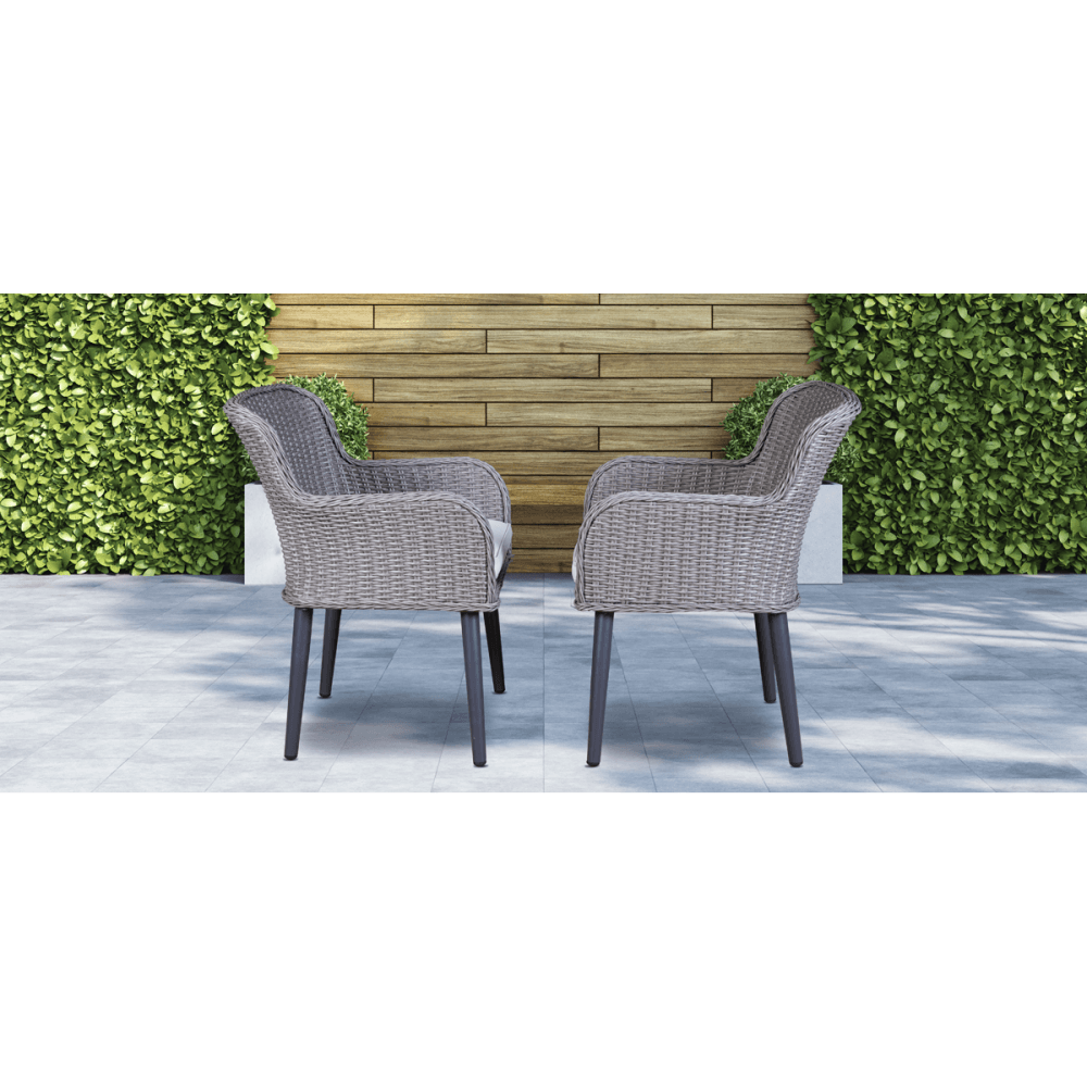 Dellonda Buxton Rattan Wicker Outdoor Chairs Set 2pc Model No- DG76