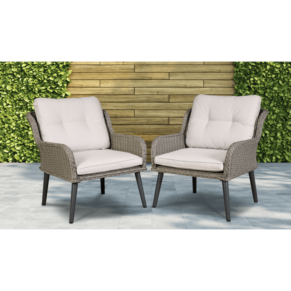 Dellonda Buxton Rattan Wicker Outdoor Chair Set 2pc Model No- DG79