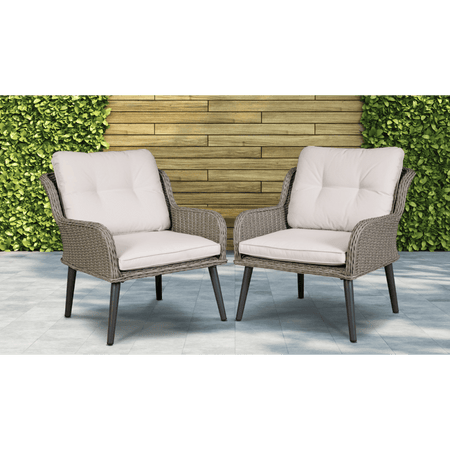 Dellonda Buxton Rattan Wicker Outdoor Chair Set 2pc Model No- DG79