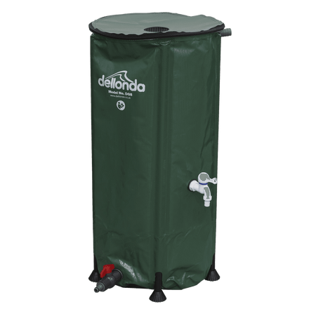Dellonda Collapsible PVC Garden Water Butt with Zipped Lid & Drain Tap 100L Model No- DG8