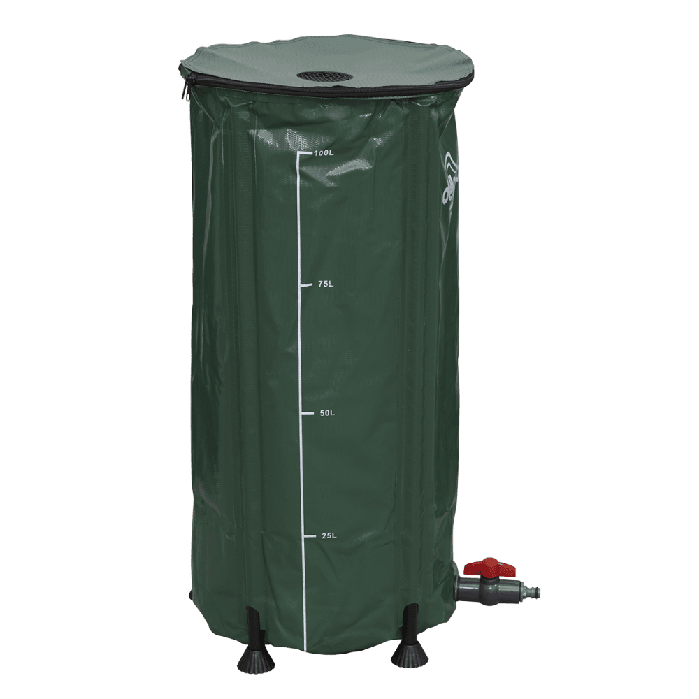 Dellonda Collapsible PVC Garden Water Butt with Zipped Lid & Drain Tap 100L Model No- DG8
