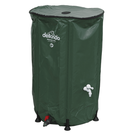 Dellonda Collapsible PVC Garden Water Butt with Zipped Lid & Drain Tap 250L Model No- DG9