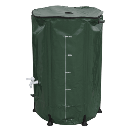 Dellonda Collapsible PVC Garden Water Butt with Zipped Lid & Drain Tap 250L Model No- DG9