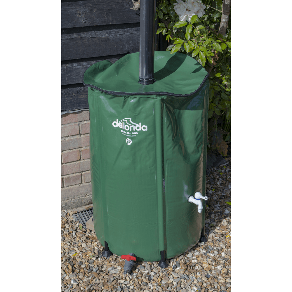 Dellonda Collapsible PVC Garden Water Butt with Zipped Lid & Drain Tap 250L Model No- DG9
