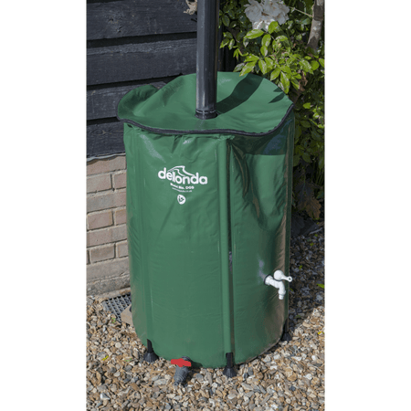 Dellonda Collapsible PVC Garden Water Butt with Zipped Lid & Drain Tap 250L Model No- DG9