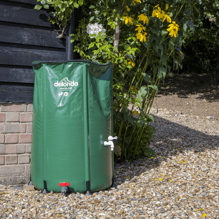Dellonda Collapsible PVC Garden Water Butt with Zipped Lid & Drain Tap 250L Model No- DG9