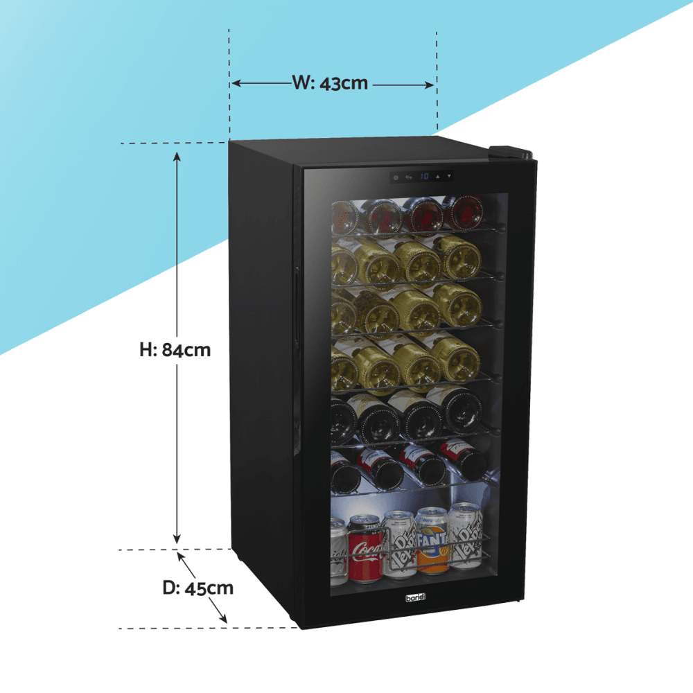Baridi 28 Bottle Tabletop Wine Fridge & Cooler Model No- DH10