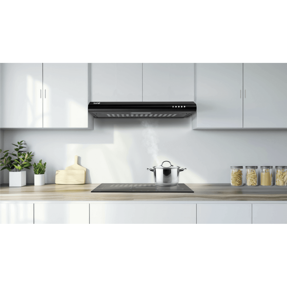 Baridi Visor Cooker Hood Extractor Fan 60cm - Black Model No- DH107