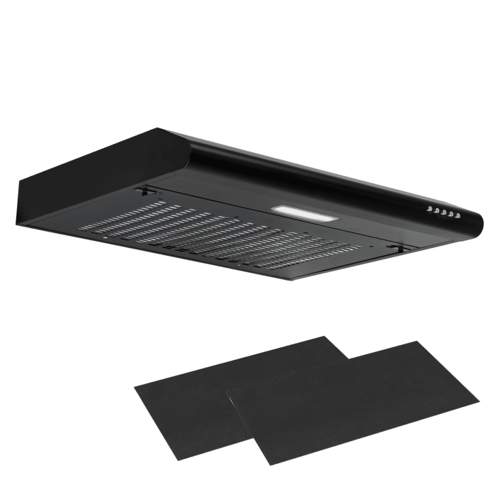 Baridi Visor Cooker Hood Extractor Fan 60cm - Black Model No- DH107