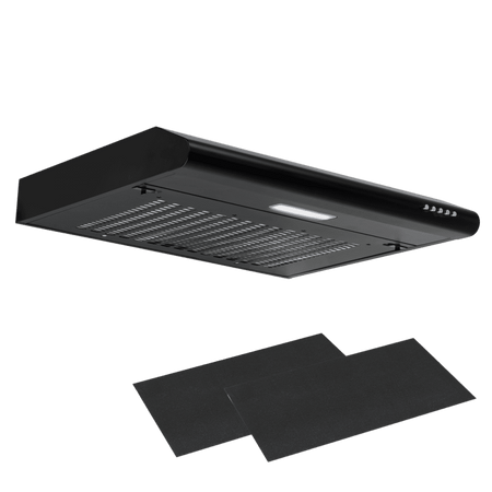 Baridi Visor Cooker Hood Extractor Fan 60cm - Black Model No- DH107