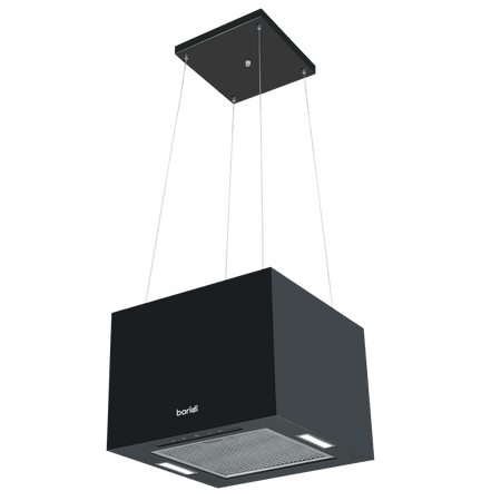 Baridi Square Island Cooker Hood 40cm - Black Model No- DH109