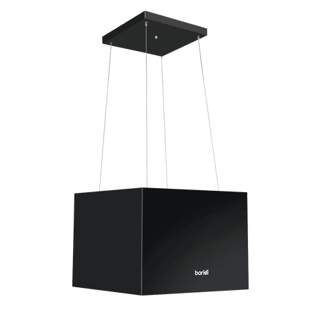 Baridi Square Island Cooker Hood 40cm - Black Model No- DH109