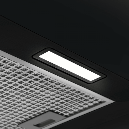 Baridi Square Island Cooker Hood 40cm - Black Model No- DH109