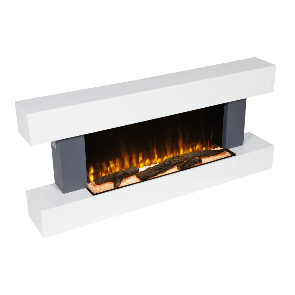 Baridi Wall Mounting Electric Fireplace with LED Flame Effect 52" - Grey Model No- DH112