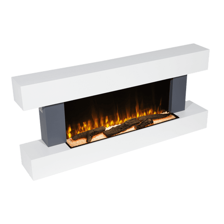Baridi Wall Mounting Electric Fireplace with LED Flame Effect 52" - Grey Model No- DH112