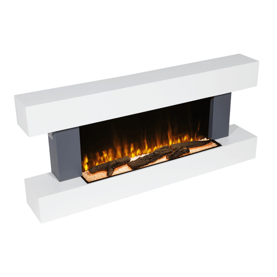 Baridi Wall Mounting Electric Fireplace with LED Flame Effect 52" - Grey Model No- DH112
