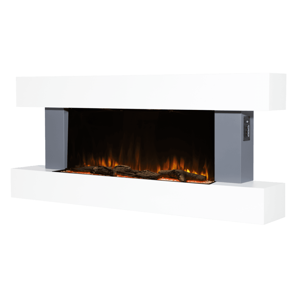 Baridi Wall Mounting Electric Fireplace with LED Flame Effect 52" - Grey Model No- DH112