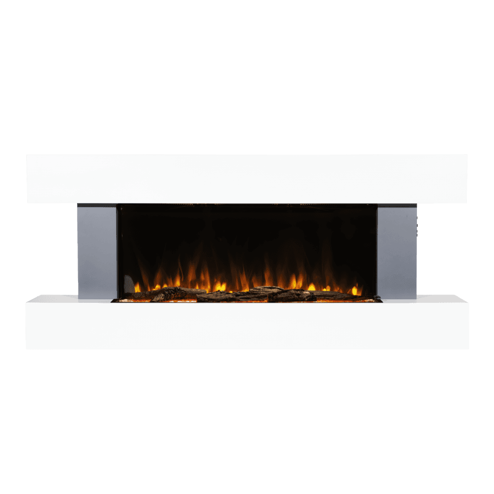 Baridi Wall Mounting Electric Fireplace with LED Flame Effect 52" - Grey Model No- DH112