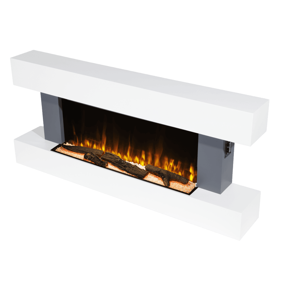 Baridi Wall Mounting Electric Fireplace with LED Flame Effect 52" - Grey Model No- DH112