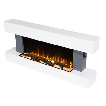 Baridi Wall Mounting Electric Fireplace with LED Flame Effect 52" - Grey Model No- DH112