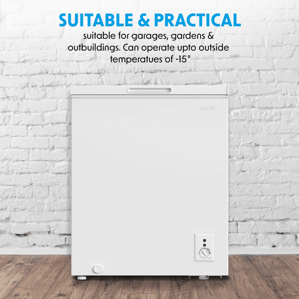 Baridi Freestanding Chest Freezer 142L Capacity - White Model No- DH120