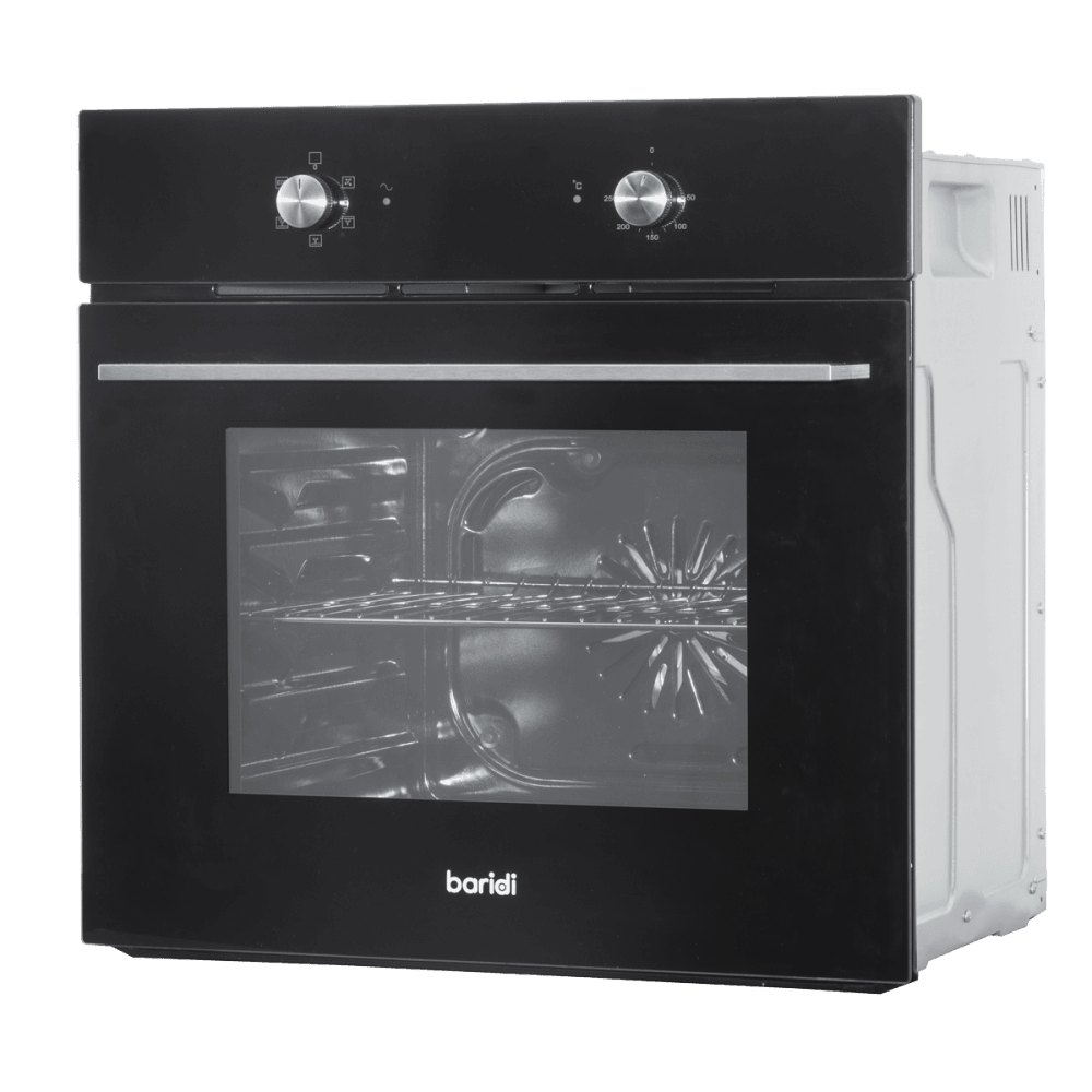 Baridi Integrated Fan-Assisted Electric Oven 60cm 55L Capacity - Black Model No- DH124