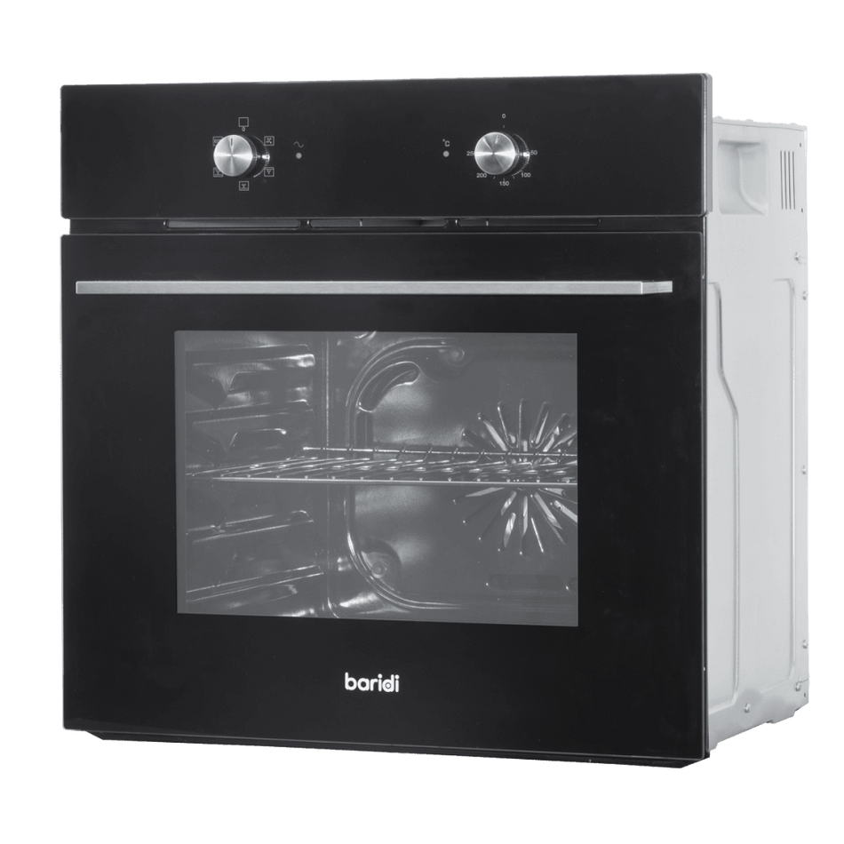 Baridi Integrated Fan-Assisted Electric Oven 60cm 55L Capacity - Black Model No- DH124