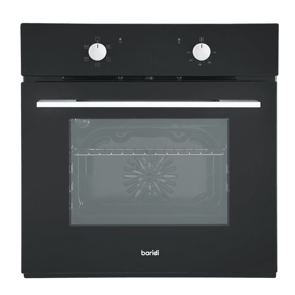 Baridi Integrated Fan-Assisted Electric Oven 60cm 55L Capacity - Black Model No- DH124