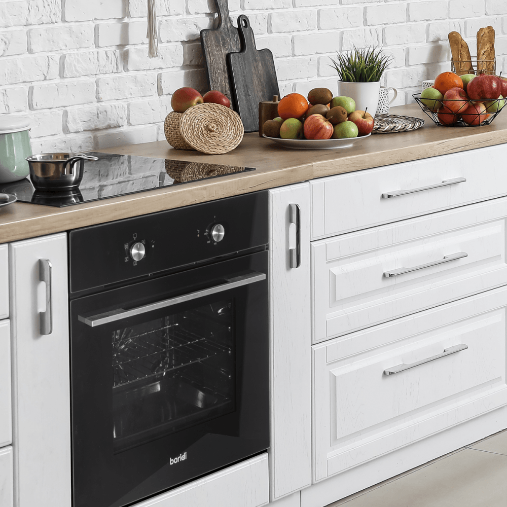 Baridi Integrated Fan-Assisted Electric Oven 60cm 55L Capacity - Black Model No- DH124