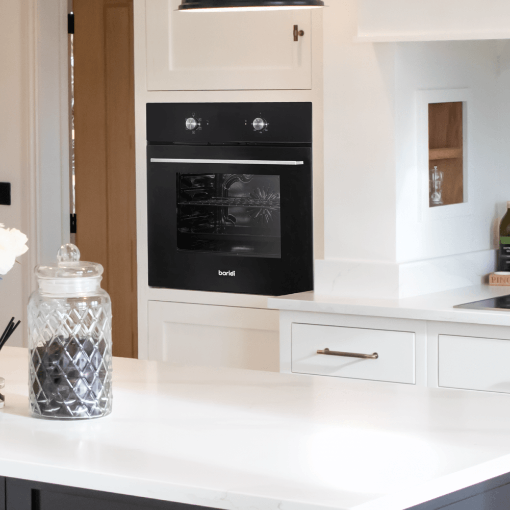 Baridi Integrated Fan-Assisted Electric Oven 60cm 55L Capacity - Black Model No- DH124