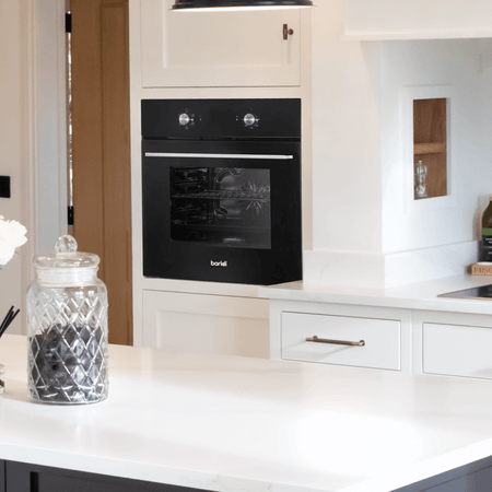 Baridi Integrated Fan-Assisted Electric Oven 60cm 55L Capacity - Black Model No- DH124