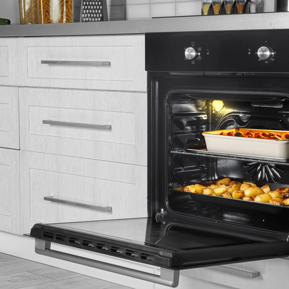 Baridi Integrated Fan-Assisted Electric Oven 60cm 55L Capacity - Black Model No- DH124